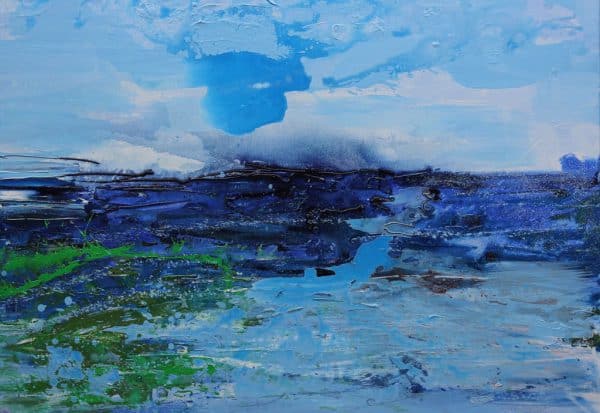 overstroomde aarde acryl op doek 100x120 overstroomde aarde acryl op doek 100x120